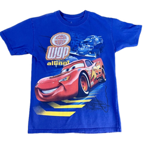 Disney Cars Lightning McQueen Y2K T shirt Youth M blue